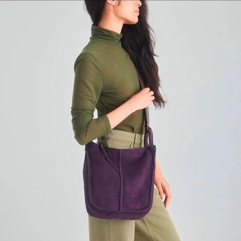 The Sak Los Feliz Crossbody Aubergine Suede Bag